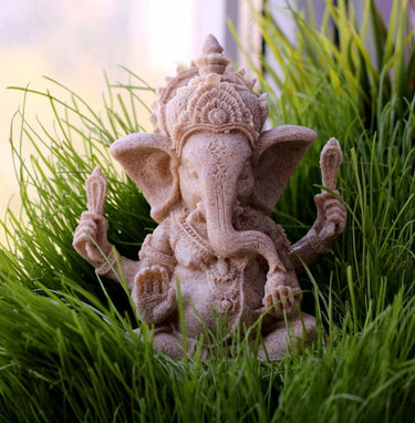 Hand Chiseled Lord Ganesha Sandstone Statue